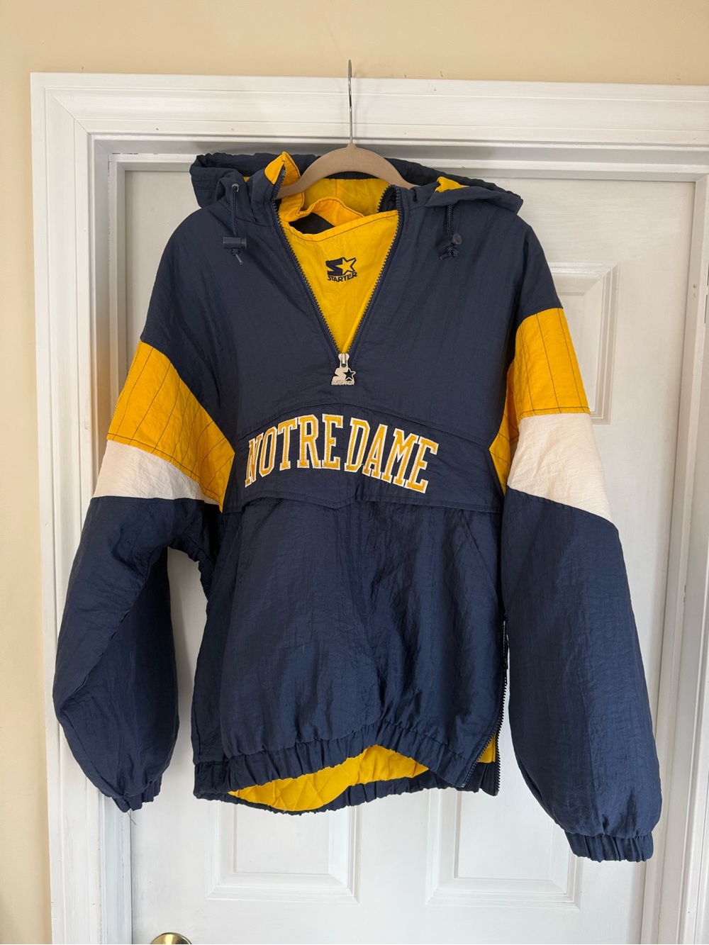 Notre Dame Starter Jacket - Navy & Gold